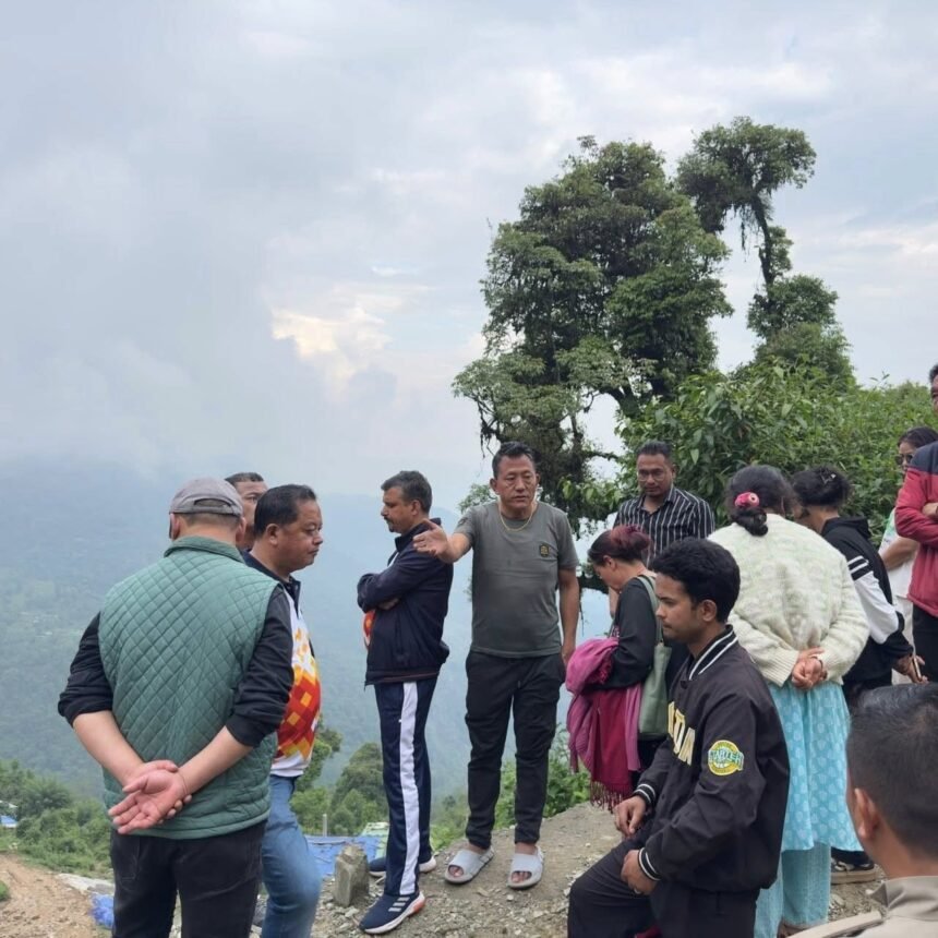 Heavy torrential rainfall during the night of 09/10 June 2026 caused extensive damage to roads, residential houses, agricultural land, drainage systems, and other public infrastructure across various parts of Ravangla Sub-Division on 10 June.