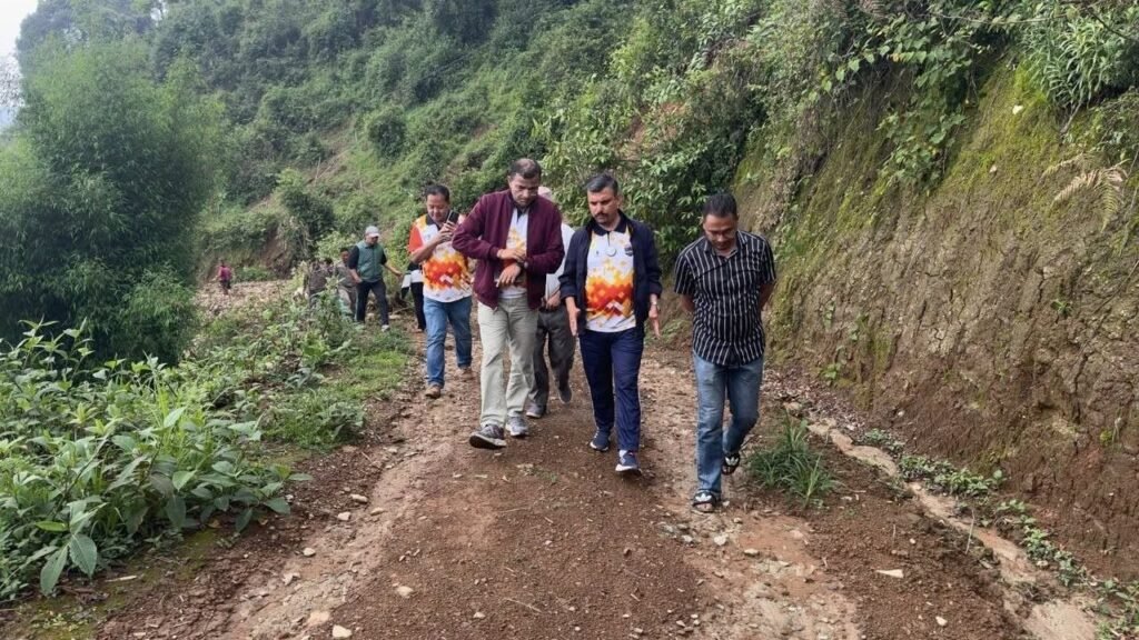Heavy torrential rainfall during the night of 09/10 June 2026 caused extensive damage to roads, residential houses, agricultural land, drainage systems, and other public infrastructure across various parts of Ravangla Sub-Division on 10 June.