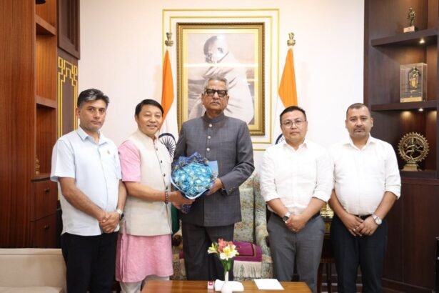 A delegation of the Sikkim State Cooperative Union (SICUN), led by Dr. Mangal Jit Rai, Chairman, along with P. P. Sharma, Vice Chairman and Shailesh Rai, Executive Officer, met the Governor of Sikkim at Lok Bhavan, Gangtok and formally invited him to grace the inaugural programme of the National Cooperative Conference 2026 as the Chief Guest.