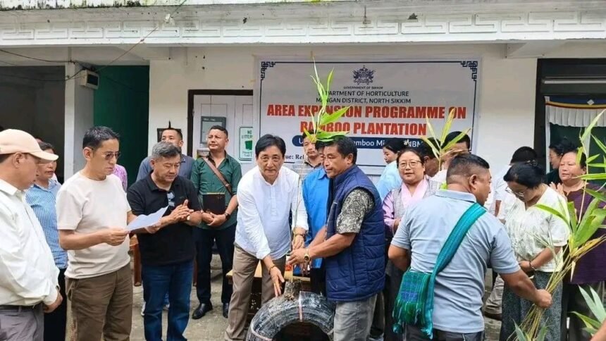 Area Expansion Programme on Bamboo Plantation Under the National Bamboo Mission (NBM),organised by Department of Horticulture, Mangan District,North Sikkim.