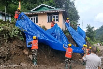 DC Gyalshing Conducts Follow-up Inspection of Landslide-Affected Areas at Singlitam and Rimbi